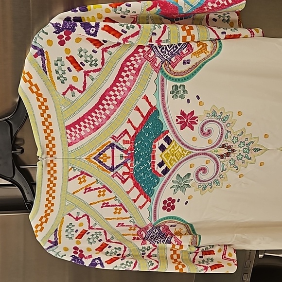 💕ETRO💕 Tavolara Printed V-neck Shift Dress ~ Multi-Color Paisley Print 48 EU - Picture 13 of 16